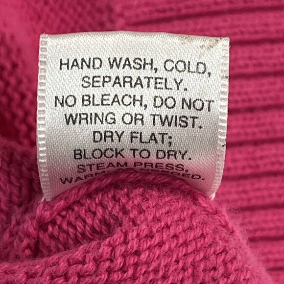 Pendleton Sweater Womens 3X Pink Button Down Cardigan Ribbed Trim‎ Preppy Modest - Picture 9 of 9